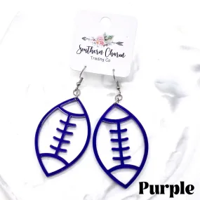 2.5" Purple Acrylic Football Dangles