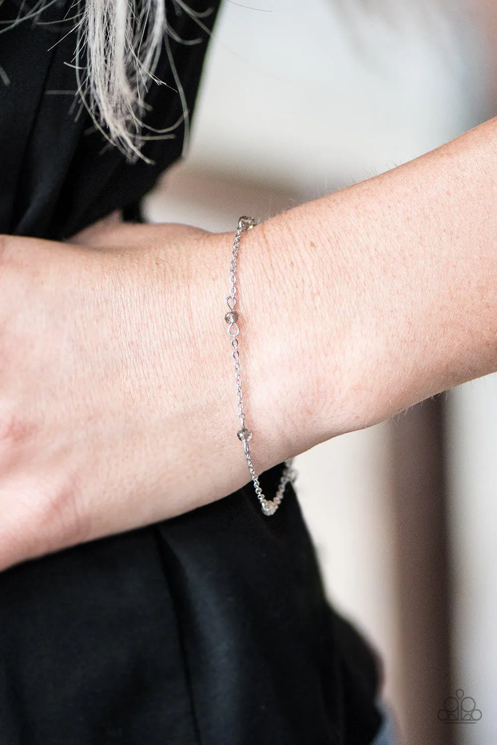 A Pinch of Sparkle Silver Bracelet - Paparazzi Accessories