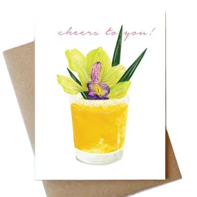 ABIGAIL JAYNE DESIGN | Tropical Cocktail Congrats Card