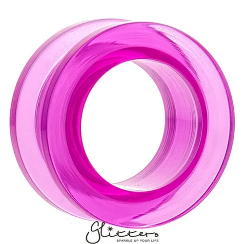 Acrylic Screw Fit Flesh Tunnel - Purple