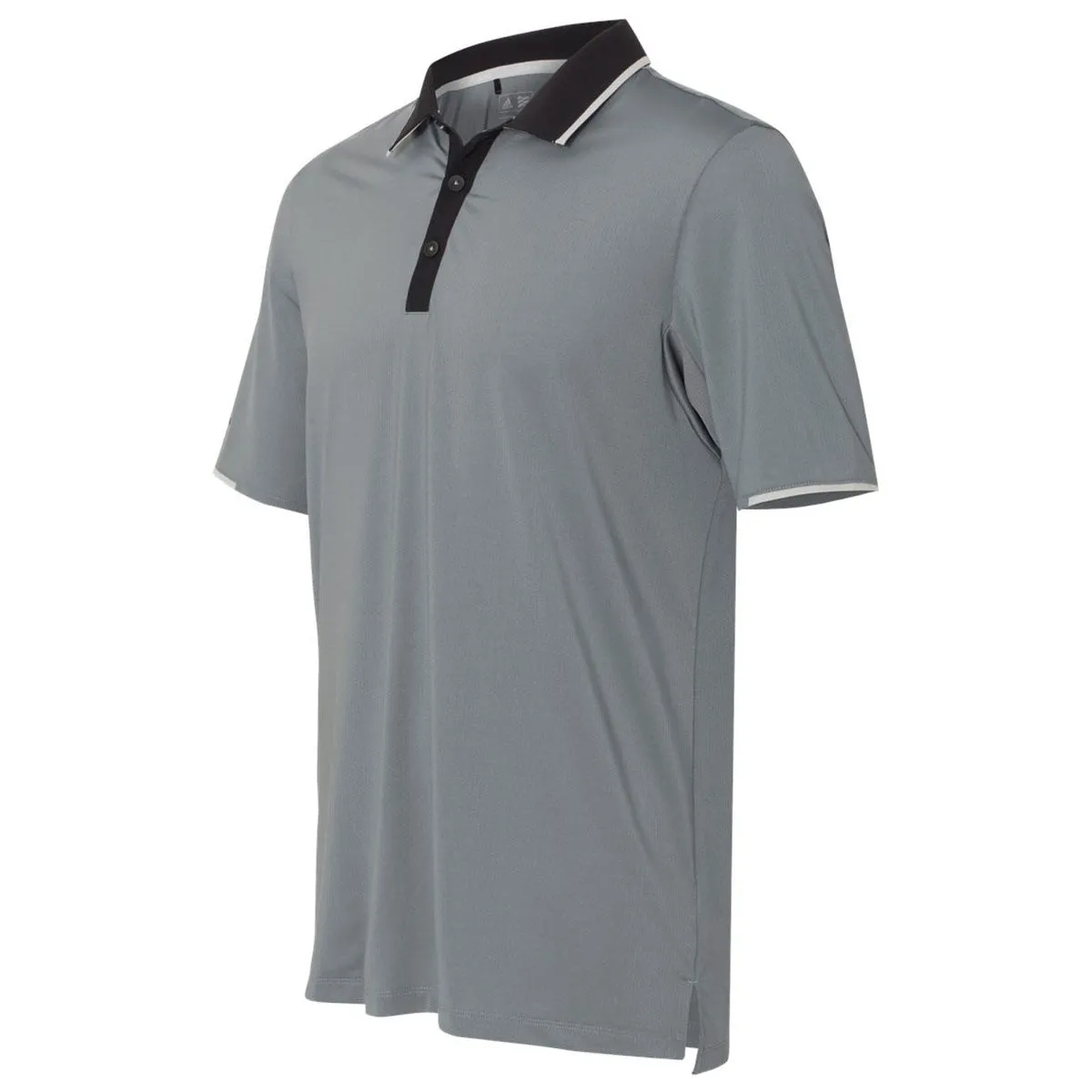 adidas Golf Men's Vista Grey/Black/Stone Climacool Performance Colorblock Sport Shirt