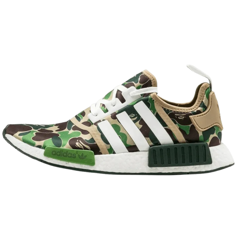 Bape x Adidas NMD_R1 Green Camo