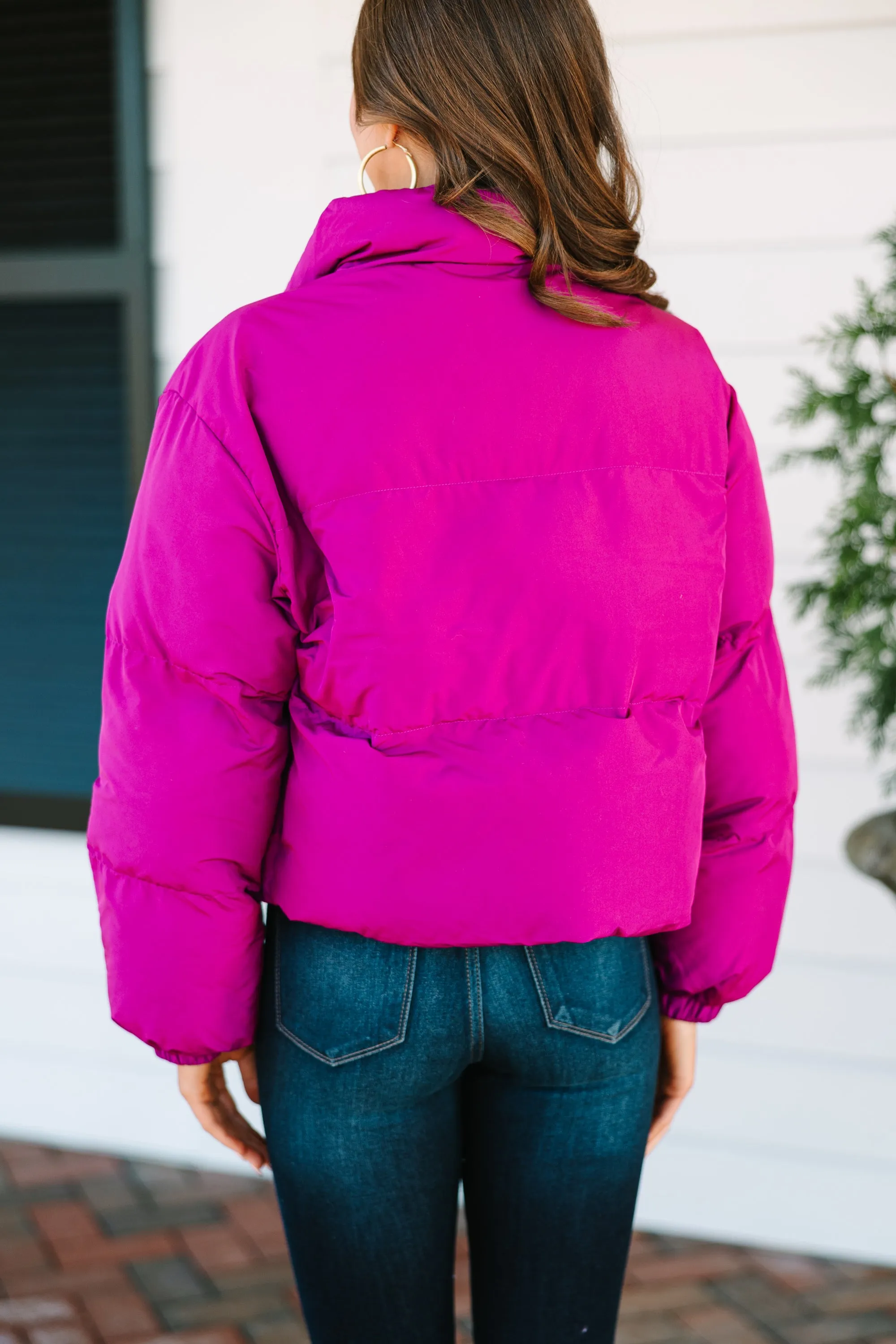 Be Bold Magenta Purple Puffer Jacket