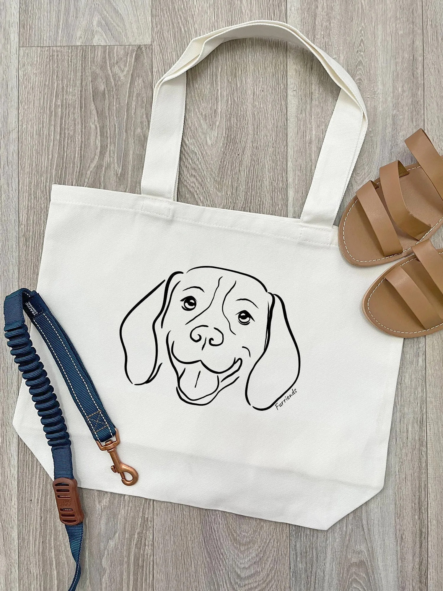 Beagle Cotton Canvas Shoulder Tote Bag