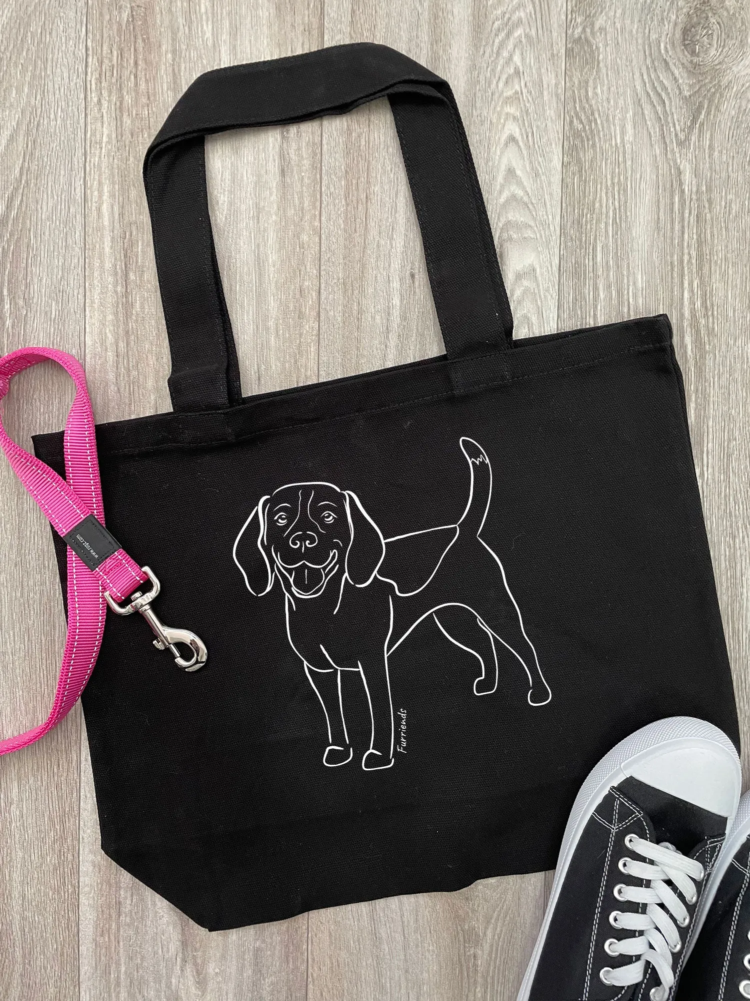 Beagle Cotton Canvas Shoulder Tote Bag