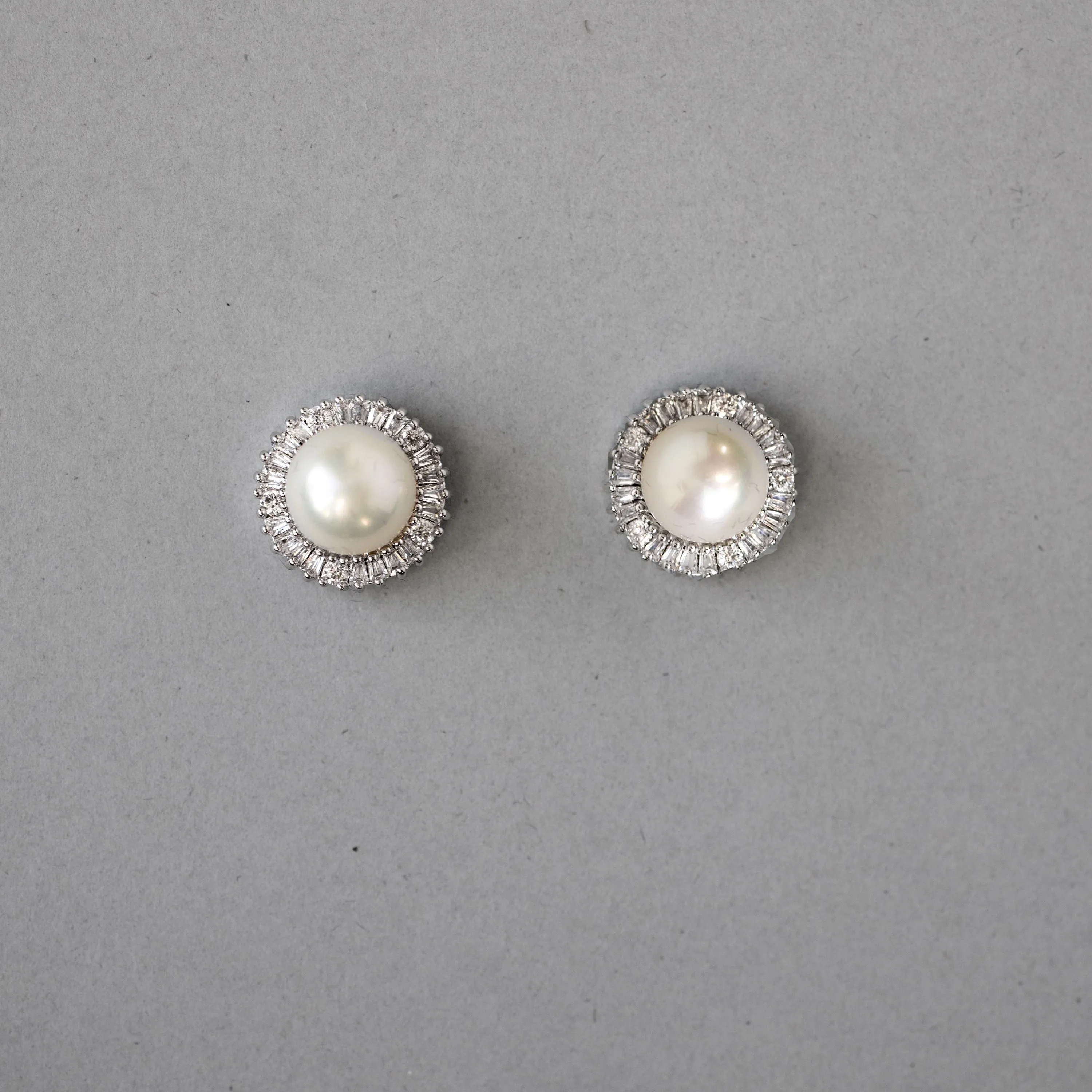 Big Pearl CZ Studs