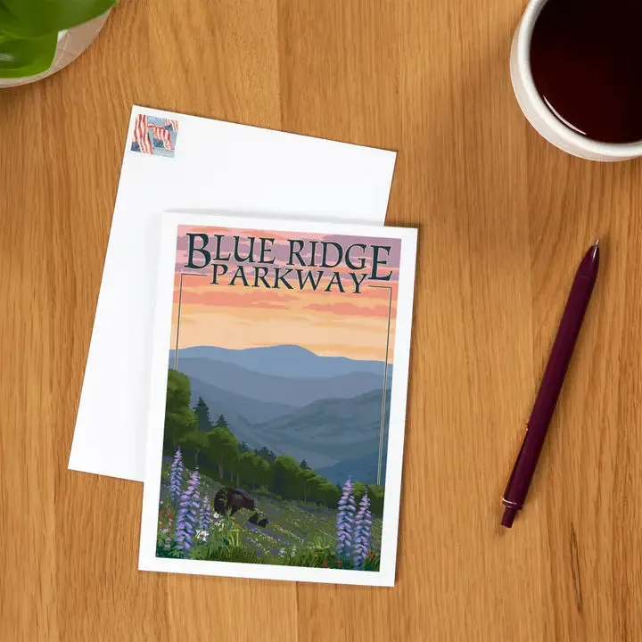 Blue Ridge Parkway Bears Greeting Card