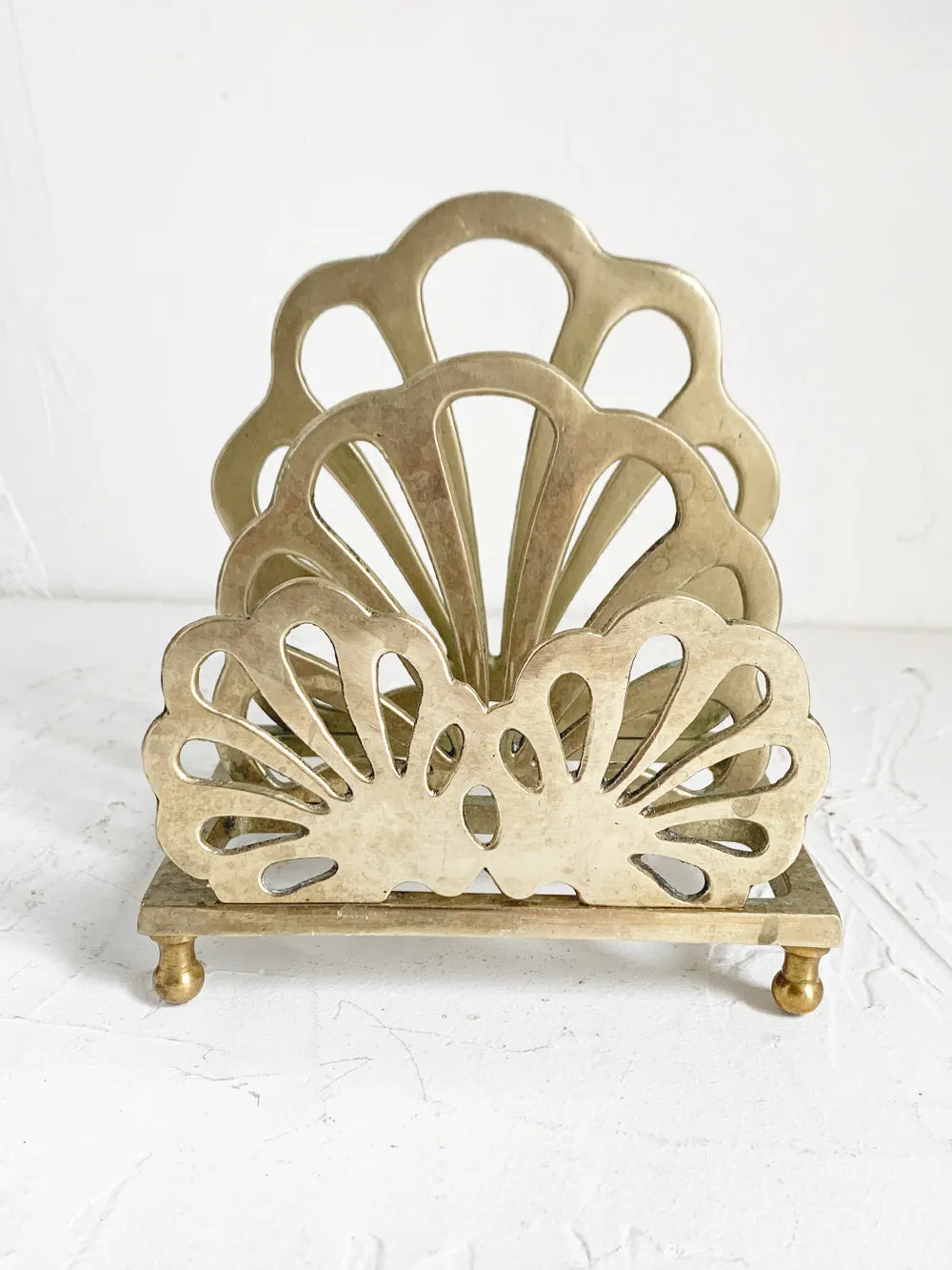 Brass Shell Letter Organizer