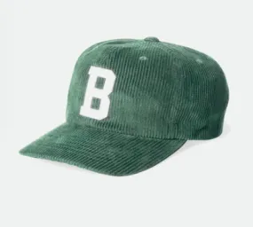 Brixton Big B MP Strap Back Cap - Emerald Cord