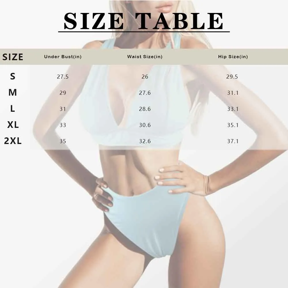 Custom Seamless Face Back Buckle Bikini Personalized Deep V Neck Triangle Bikini Beach Pool Outfits