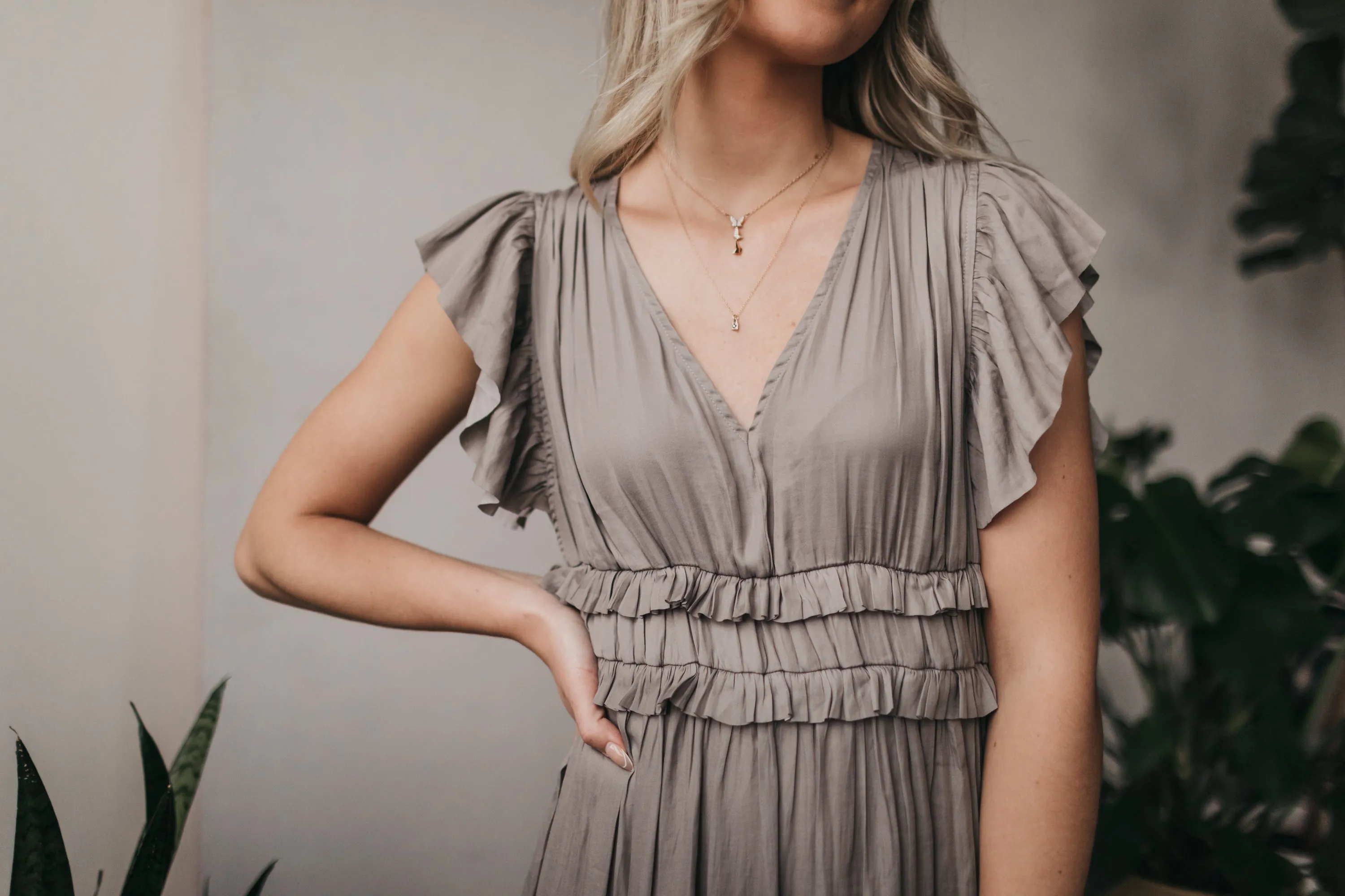 Eliza Midi Dress in Fawn