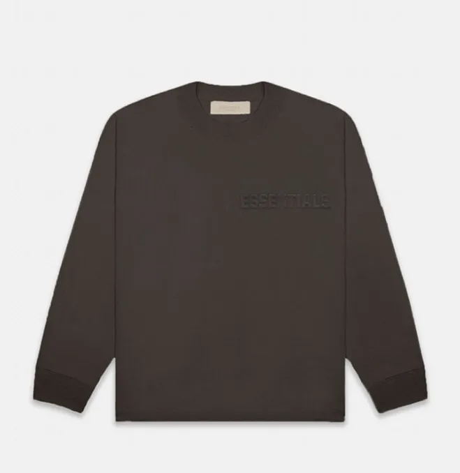 Essentials Fear of God Long Sleeve T-Shirt Off Black