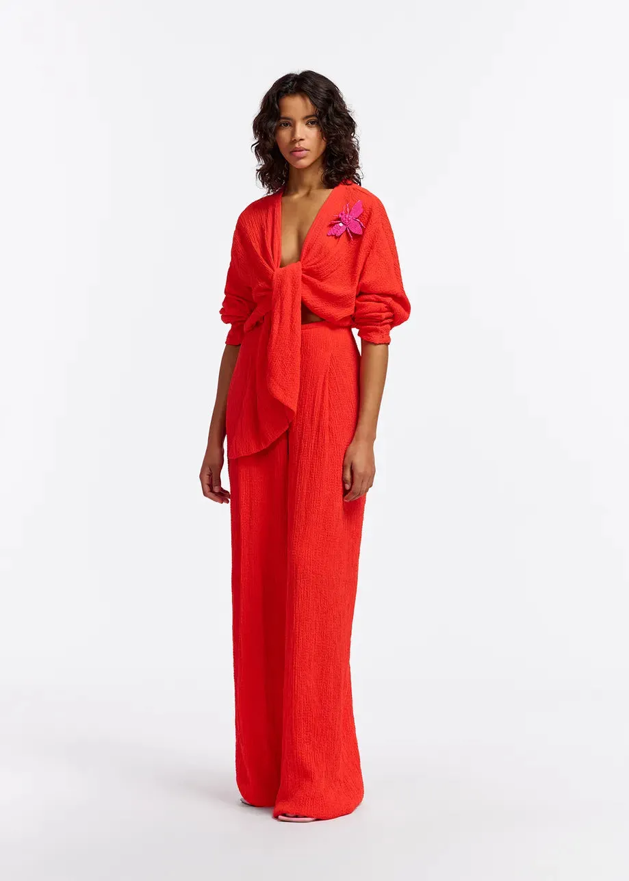 Essentiel Antwerp Forty Jumpsuit in Red