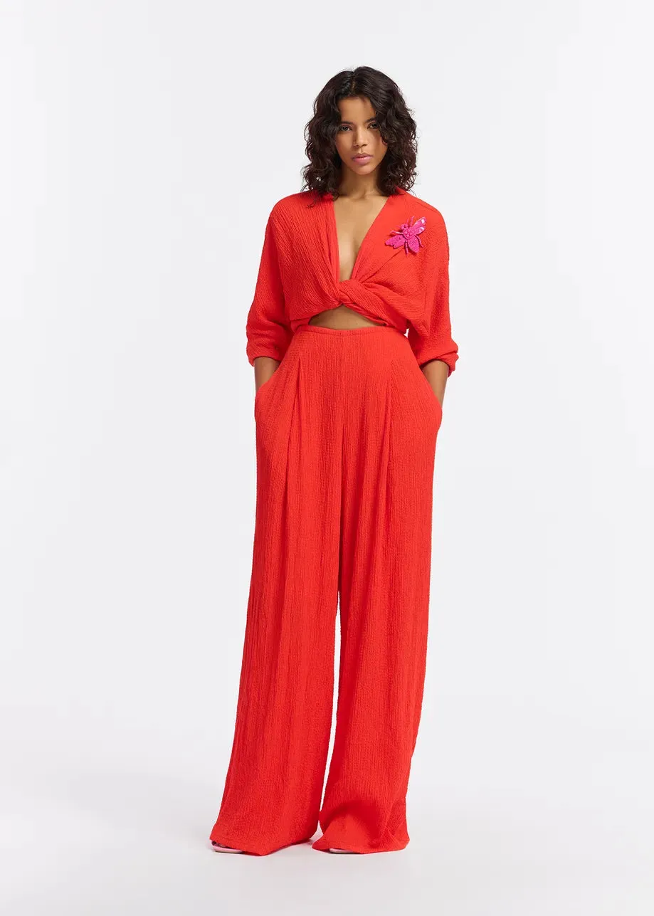 Essentiel Antwerp Forty Jumpsuit in Red