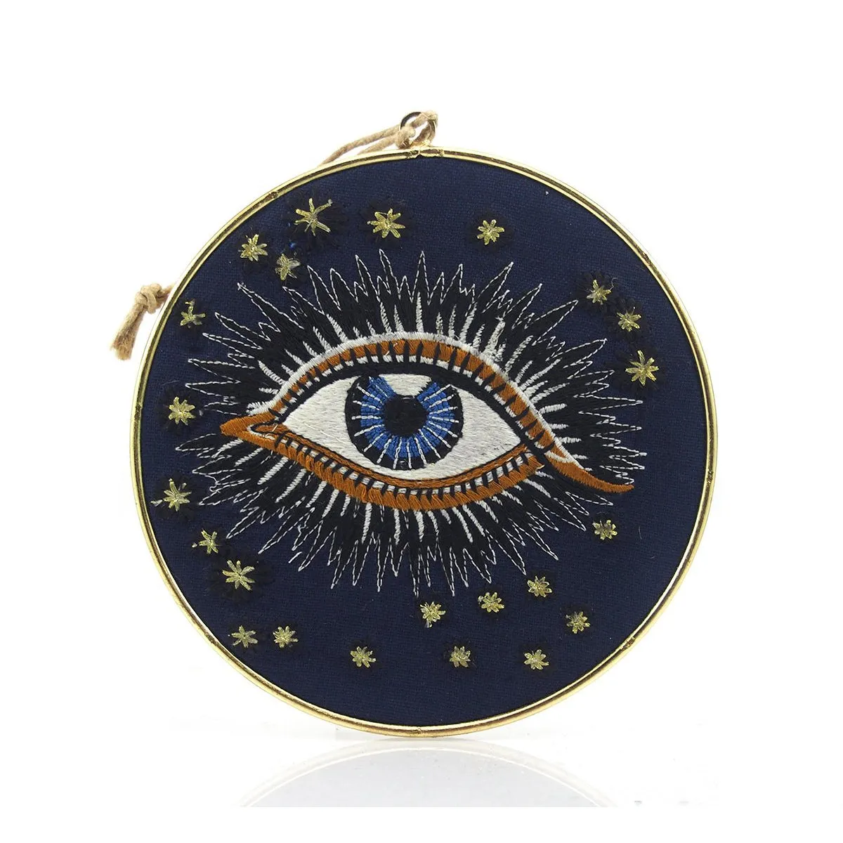 Eye Fabric on Metal Ornament/Wall Hanging