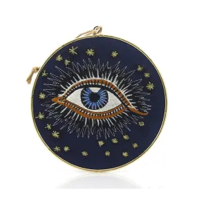 Eye Fabric on Metal Ornament/Wall Hanging