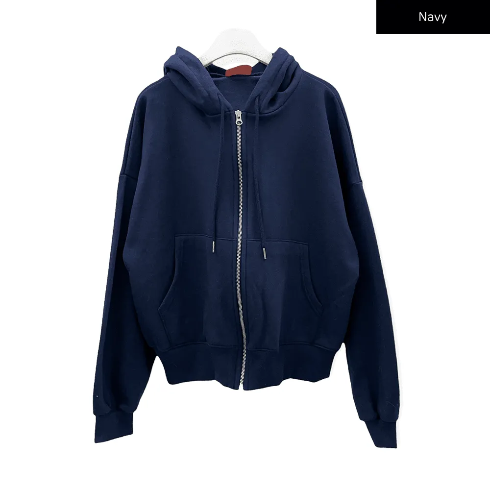 Fleece Lined Zip Up Hoodie J10