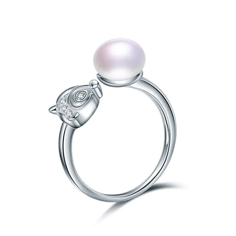 Freshwater Cultured Pearl Diamond Ring