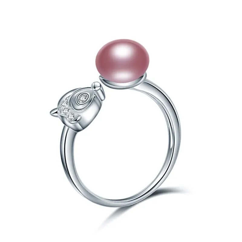 Freshwater Cultured Pearl Diamond Ring