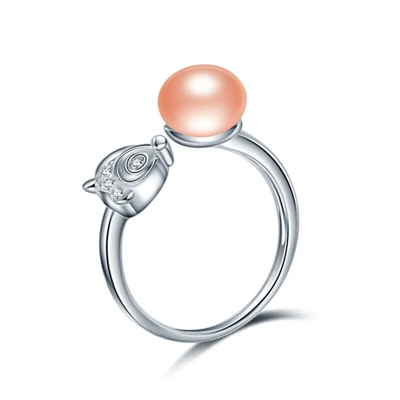 Freshwater Cultured Pearl Diamond Ring