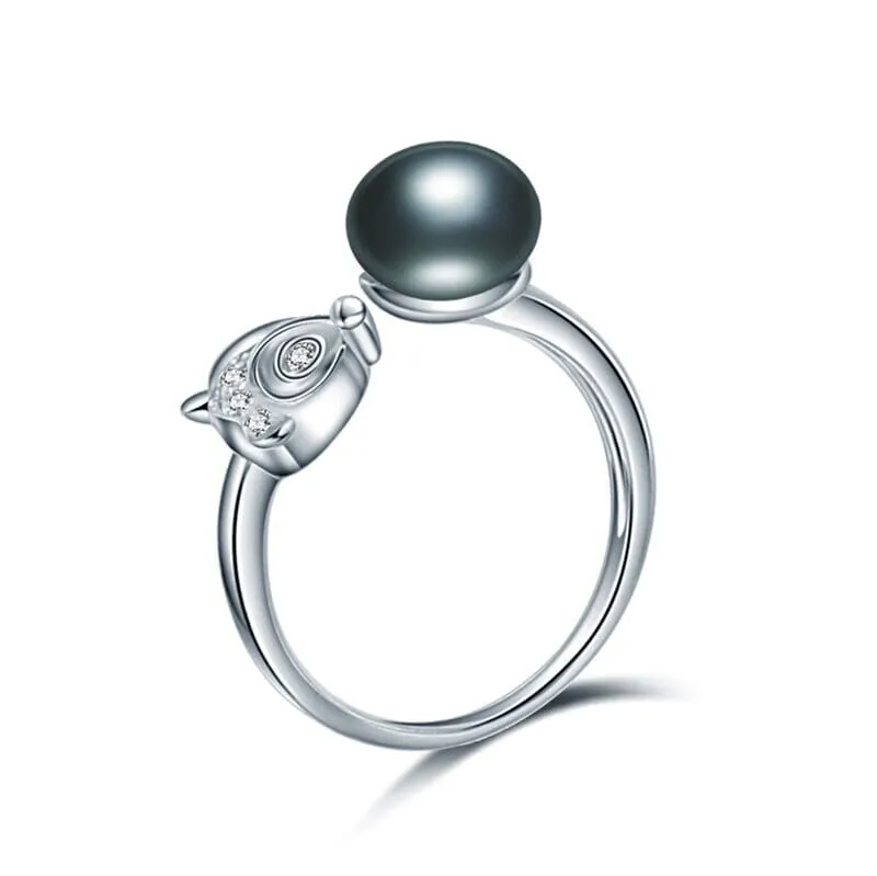 Freshwater Cultured Pearl Diamond Ring