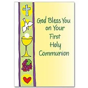 God Bless You on Your First Holy Communion Card