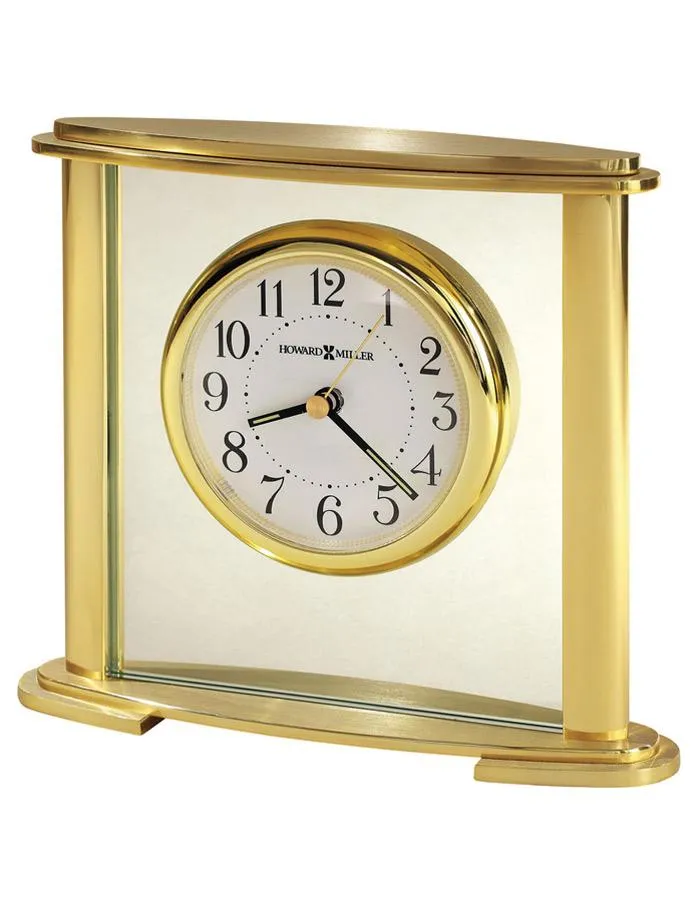 Howard Miller Stanton Table Clock - Oval Base and Top - Brass Finish