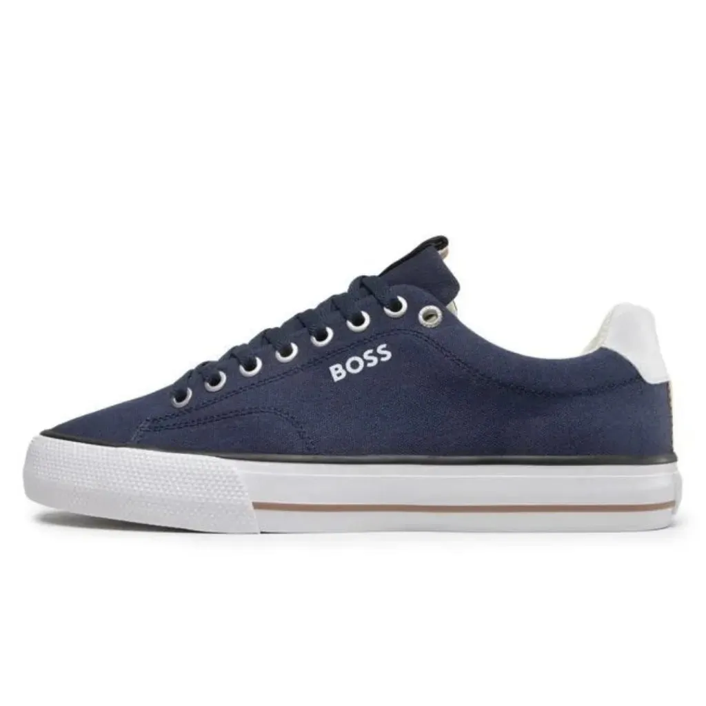 HUGO BOSS Aiden TENN LTB Canvas Trainers Men 50470866-NVY