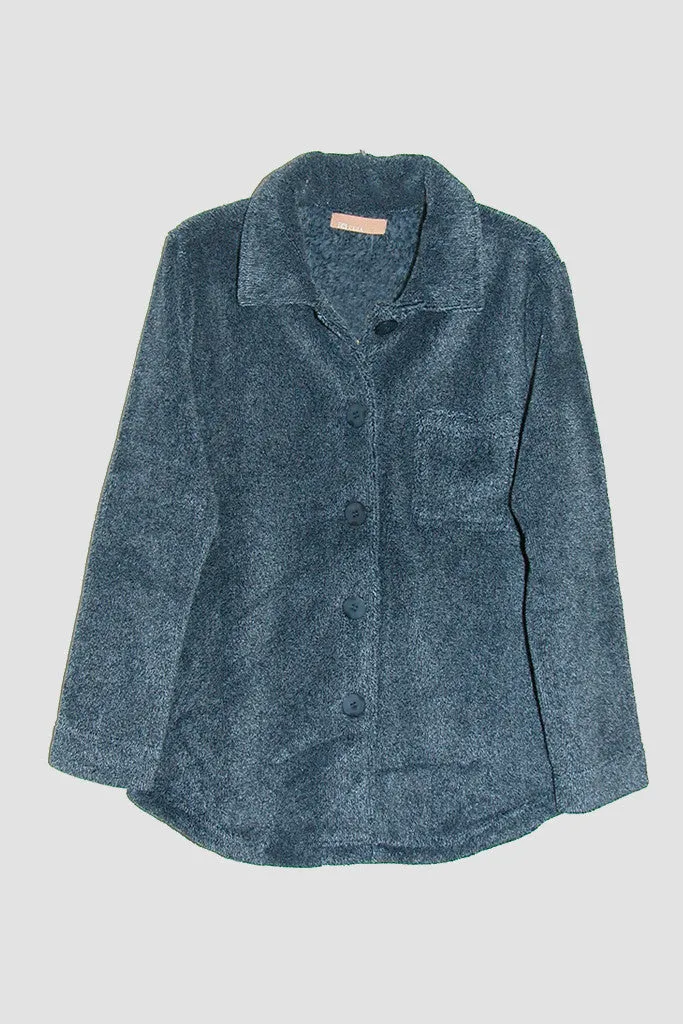 La Cera Heather Fleece Bed Jacket