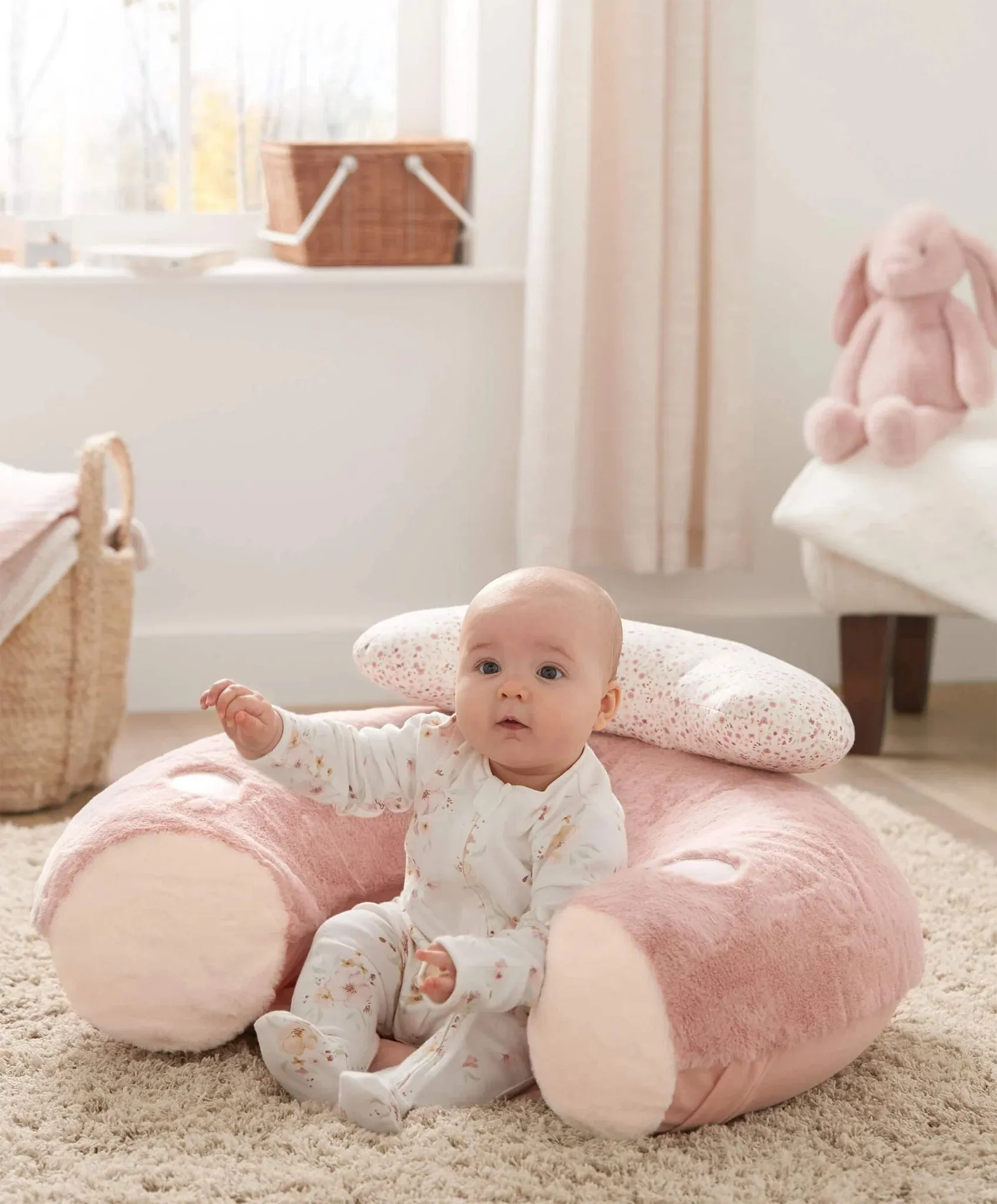 Mamas & Papas  Sit & Play Interactive Seat - Welcome to the World, Bunny Pink