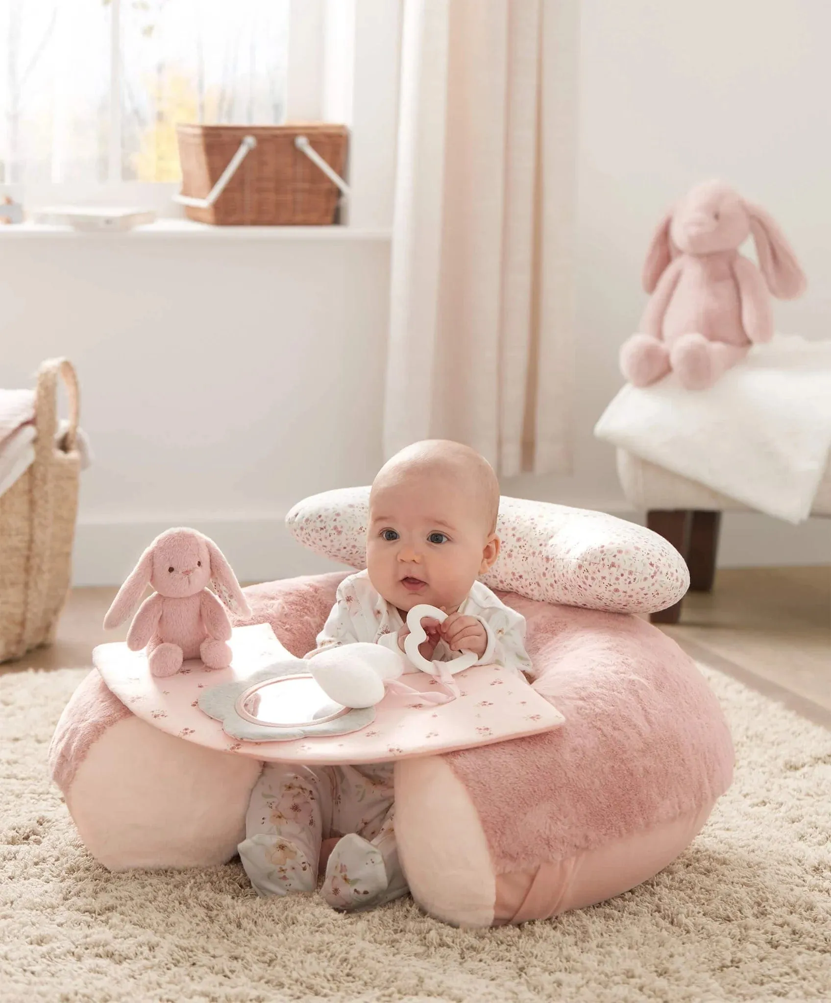 Mamas & Papas  Sit & Play Interactive Seat - Welcome to the World, Bunny Pink