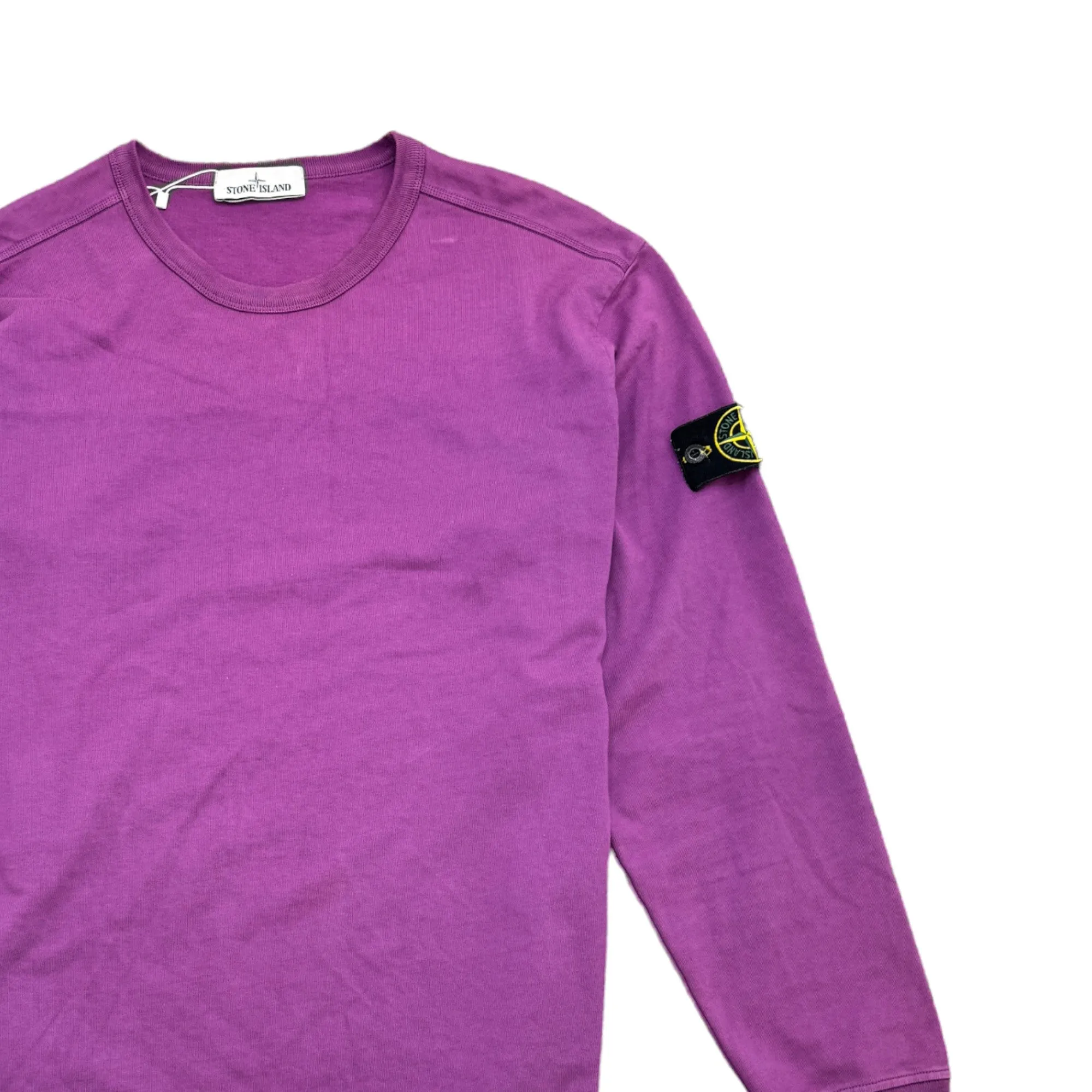 Men's Applique Logo Sweatshirt Purple Size XL