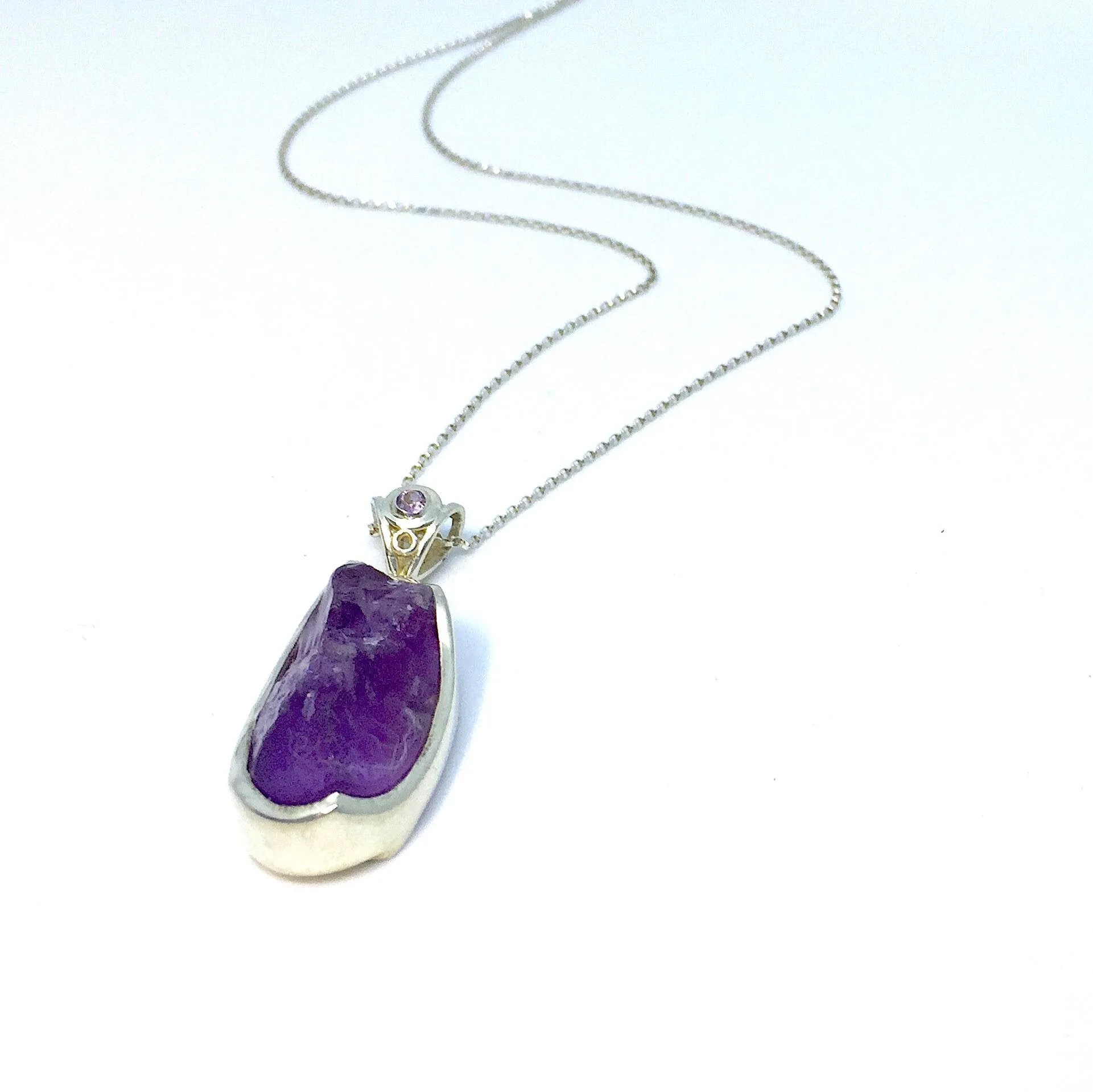 Natures Jewel Raw Amethyst Pendant