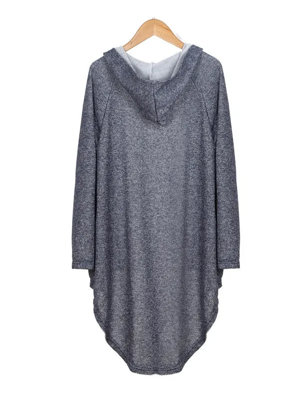 On Your Side Asymmetric Hooded Shirt