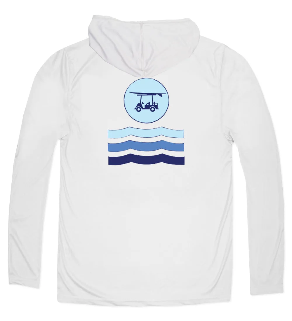 Performance Long Sleeve Circle w/ Waves Hoodie - Pearl Grey