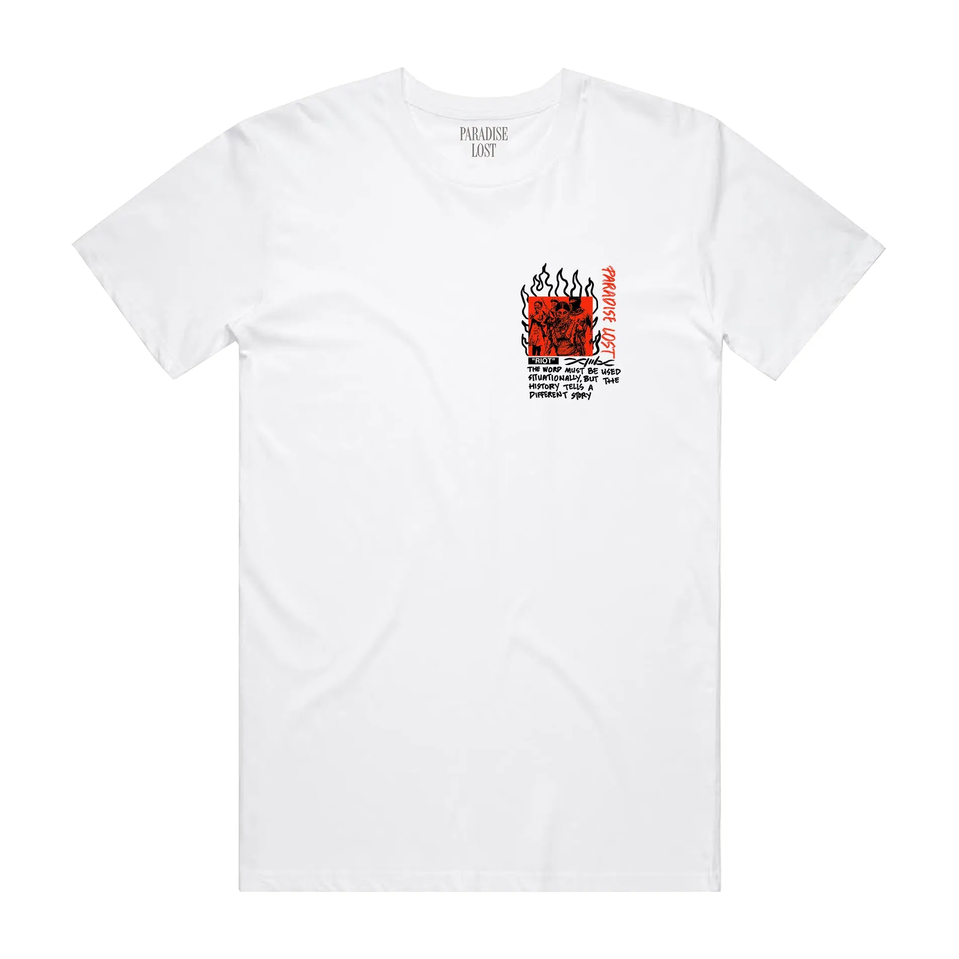 RIOT 2.0 TEE WHITE/ORANGE