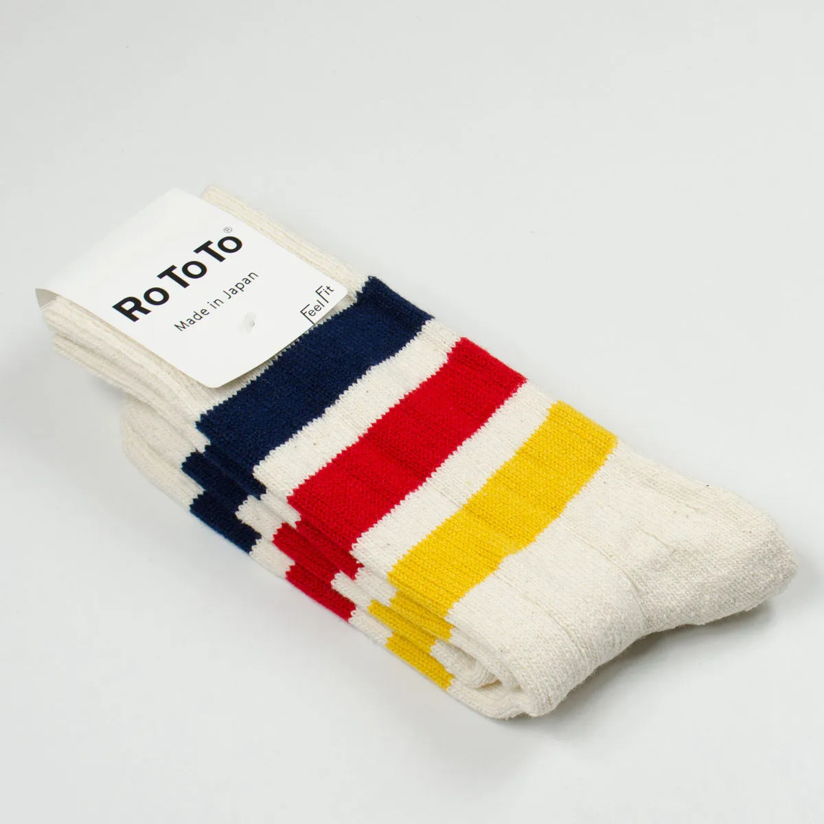 RoToTo - Park Stripes Socks - Ivory