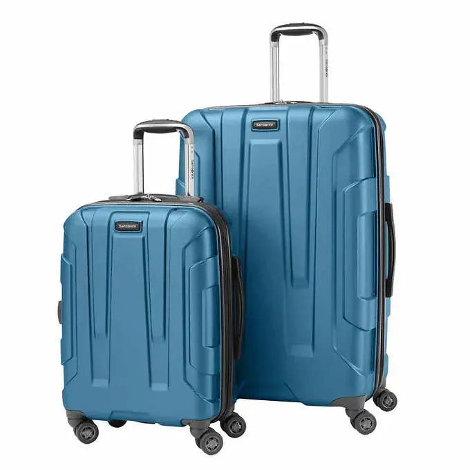 Samsonite Jaws 2-piece Luggage Set Polycarbonate Hard Shell Turquoise Blue