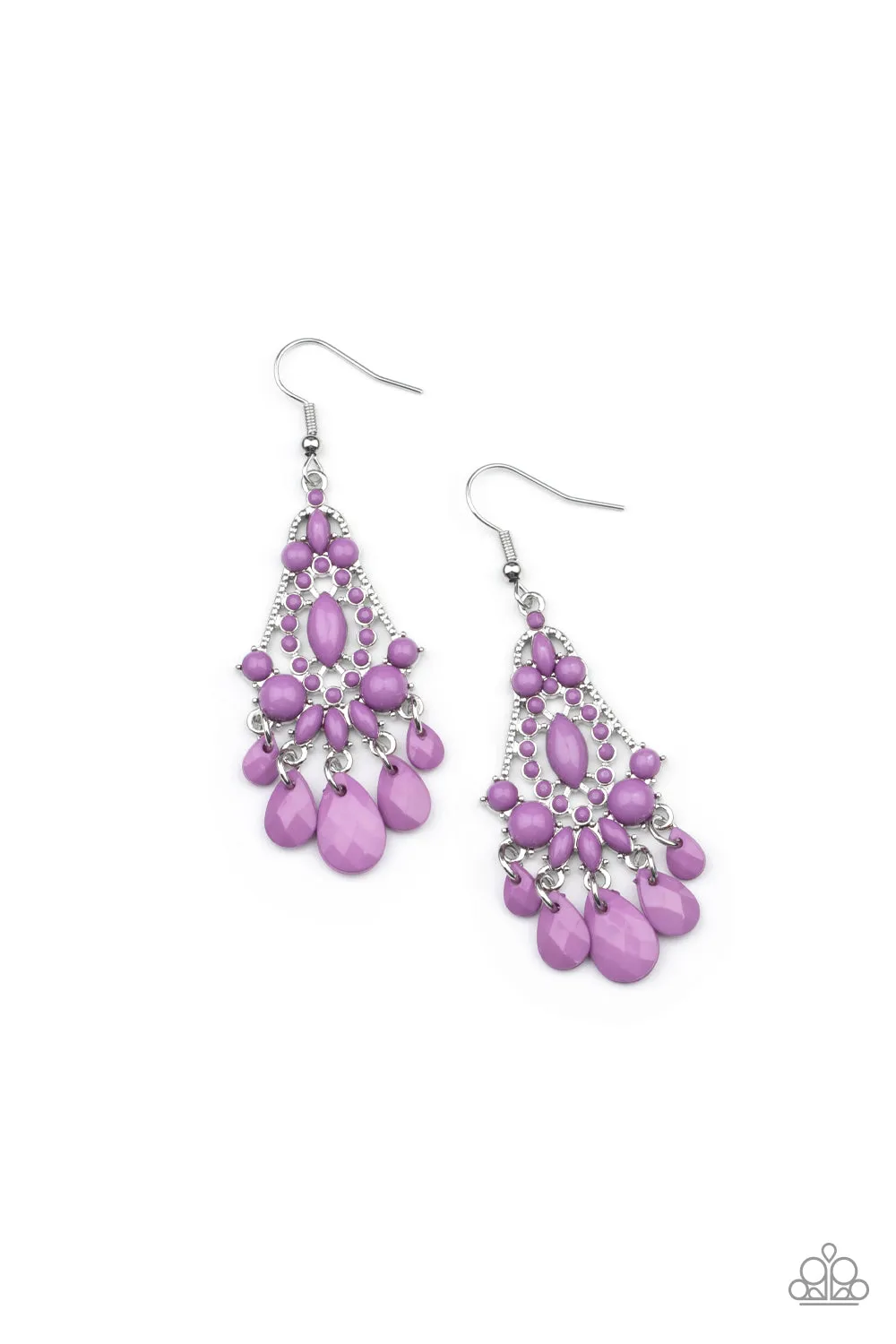 STAYCATION Home - Purple - Paparazzi Earrings