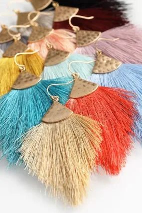 Tassel Hook Earrings - Various Colors