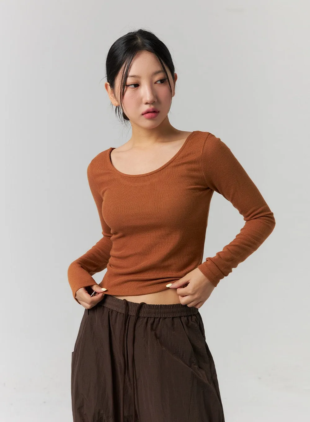 U-Neck Long Sleeve Top CD27