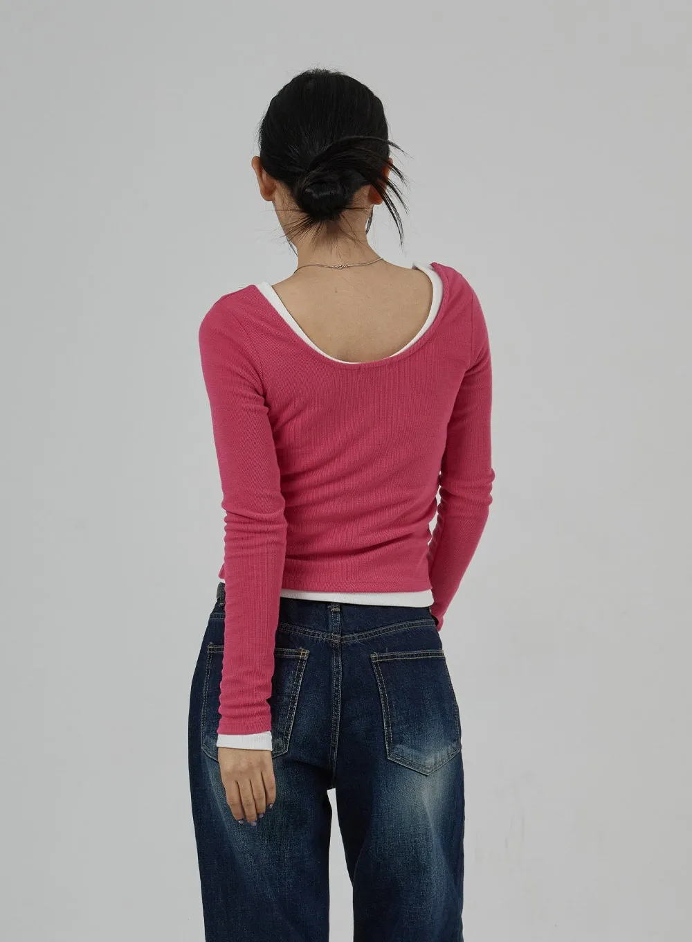 U-Neck Long Sleeve Top CD27