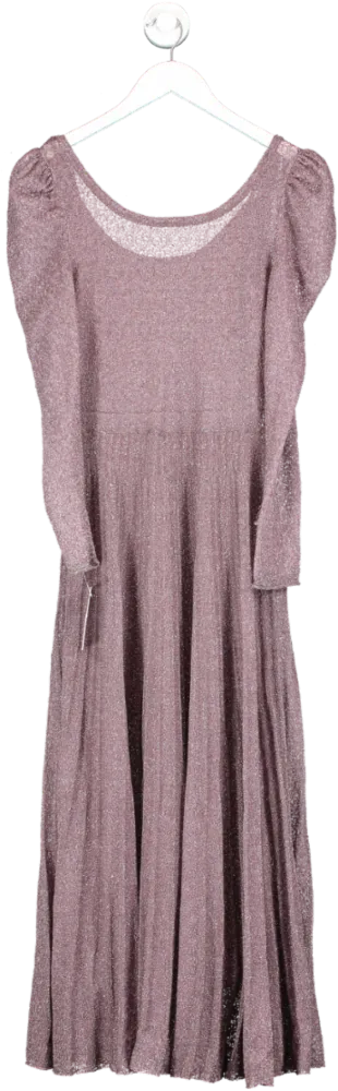 ZARA Purple Metalic Thread Dress UK S