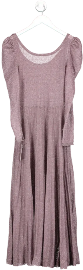 ZARA Purple Metalic Thread Dress UK S